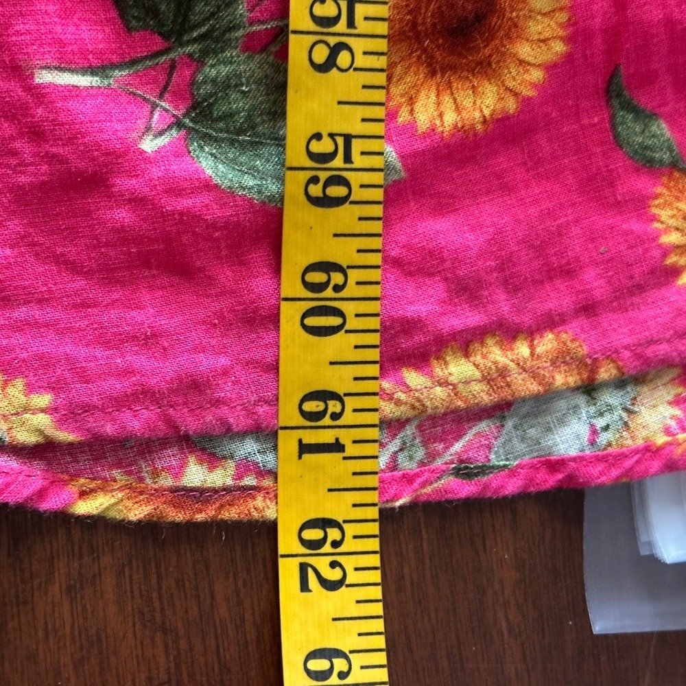 Farm Rio Brazil Sunflower Maxi Dress Sz XS Pink Floral Halter Boho Summer V-Neck - Picture 12 of 14